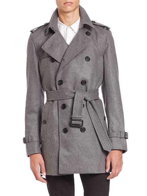 burberry wool cashmere trench men|Burberry cashmere kensington trench coat.